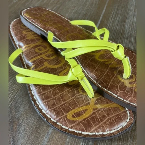 Sam Edelman Flip Flops Lime Green - Picture 4 of 10